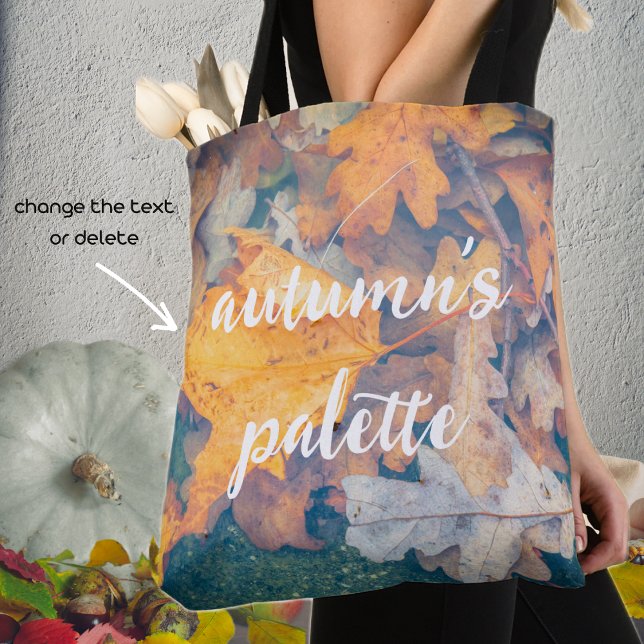 Bolsa Tote Folhas flutuantes do outono (Criador carregado)