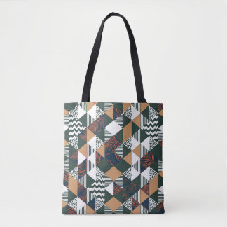 Bolsa Tote Folhas geométricas de palma, padrão de tendências