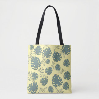 Bolsa Tote folhas grandes tropicais