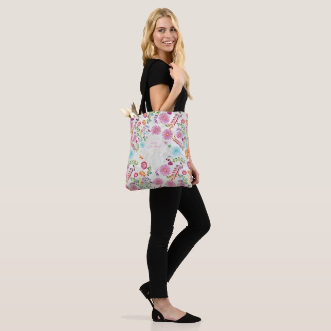Bolsa Tote Folhas Mãe de Noiva - Personalizável (No(a) Modelo)