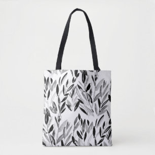 Bolsa Tote Folhas naturais de cor branca e esbranquiçada e e