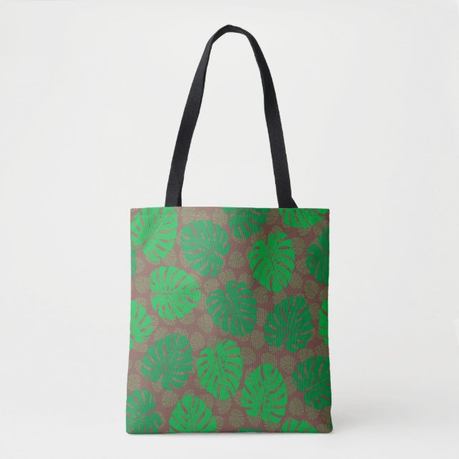 Bolsa Tote folhas tropicais (Frente)