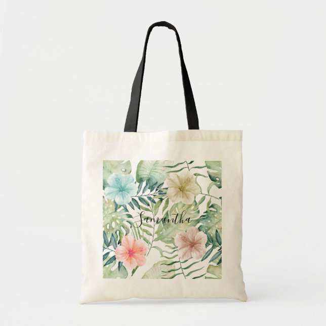 Bolsa Tote Folhas Tropicais (Frente)