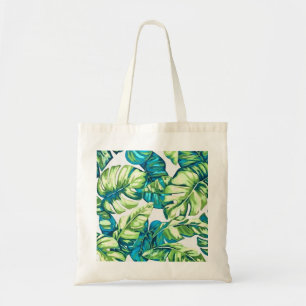 Bolsa Tote Folhas Tropicais Coloridas De Banana E Monstera