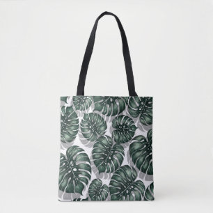 Bolsa Tote Folhas tropicais, monstera da selva