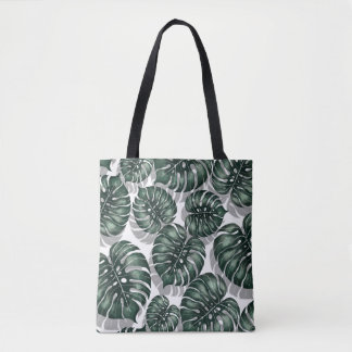 Bolsa Tote Folhas tropicais, monstera da selva