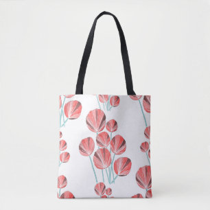 Bolsa Tote Folhas Tropicais: Padrão Criativo Desenhado À Mão