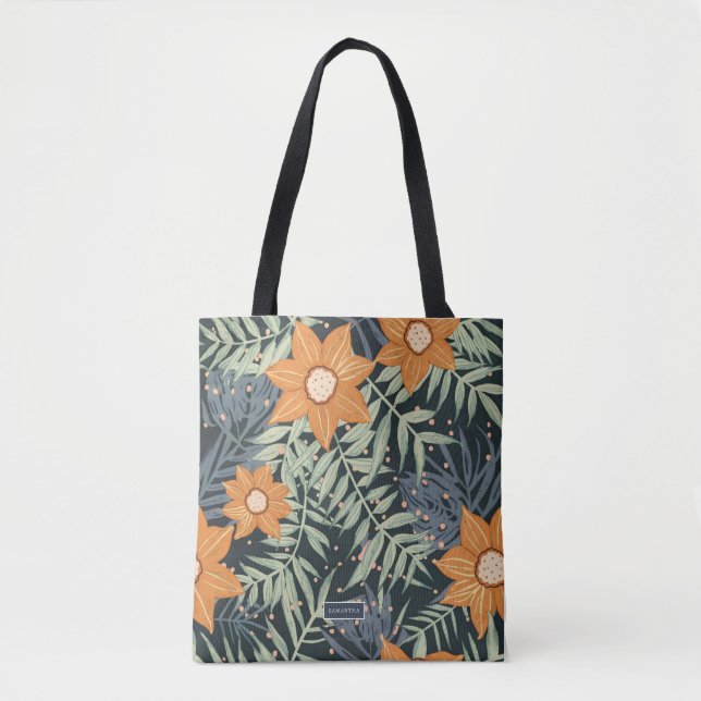 Bolsa Tote Folhas Tropicais Personalizadas (Frente)