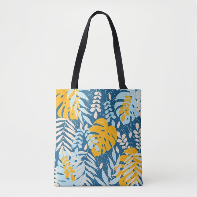 Bolsa Tote Folhas Tropicais: Selva Abstrato (Frente)