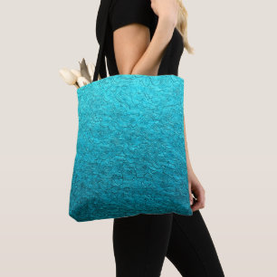 Bolsa Tote Folhas Turquesa Bonitas
