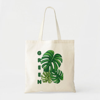 Bolsa Tote Folhas Verdes de Monstera