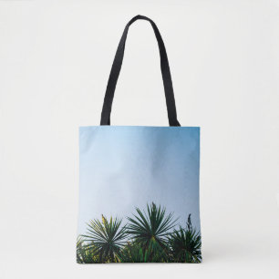 Bolsa Tote Folhas verdes em céu limpo