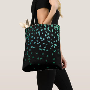 Bolsa Tote Folhas verdes em preto