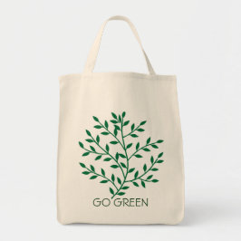 Bolsa Tote Folhas verdes ramo de oliveira verde Folha Viva Ve
