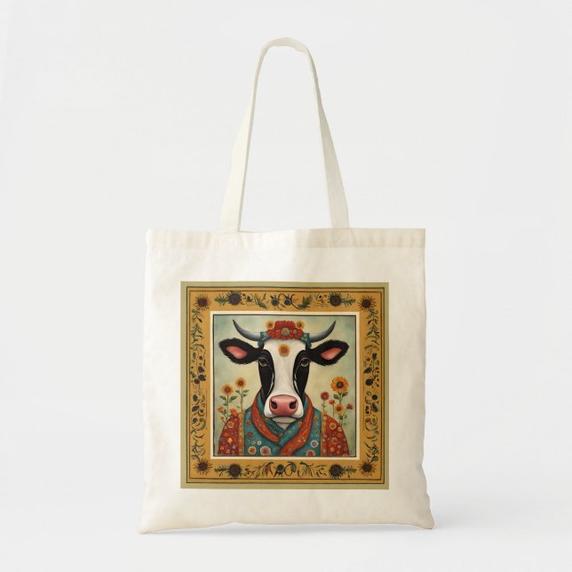 Bolsa Tote Folk Art Floral (Frente)