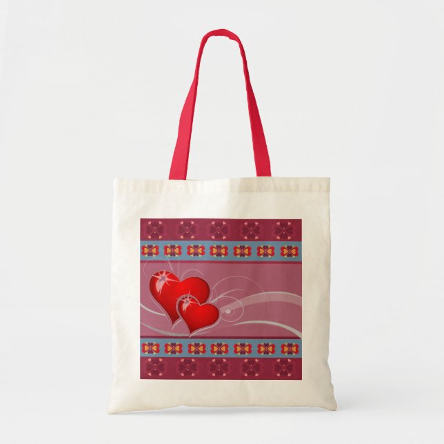 Bolsa Tote Folk Heart Pattern Bag (Frente)