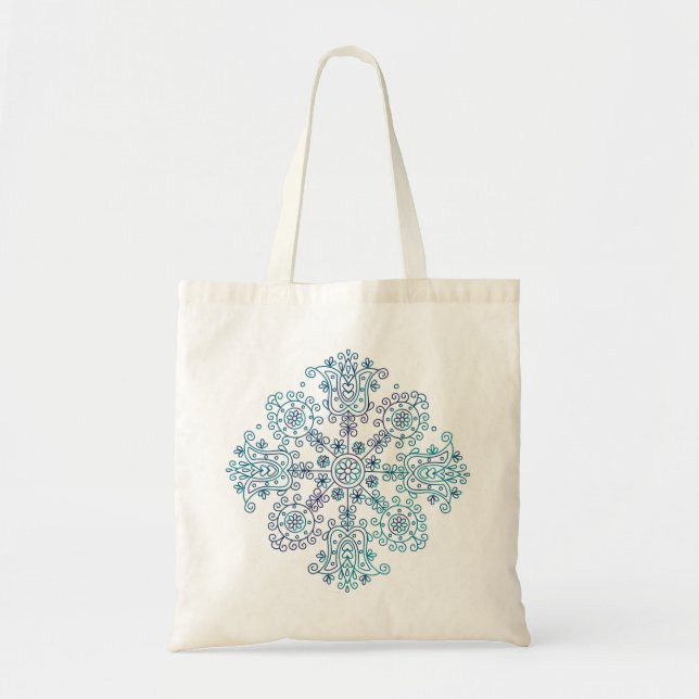 Bolsa Tote Folk Mandala (Frente)