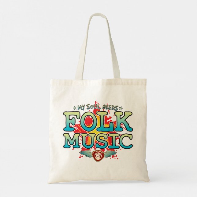 Bolsa Tote Folk Music Soul Tote Bag (Verso)