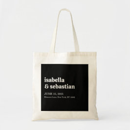 Bolsa Tote Fonte Preta Retro Casamento