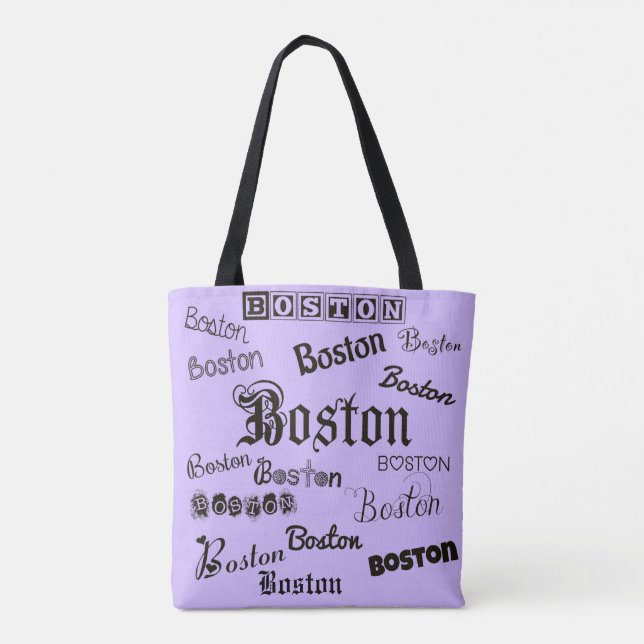 Bolsa Tote Fontes de Boston na Lavanda (Verso)