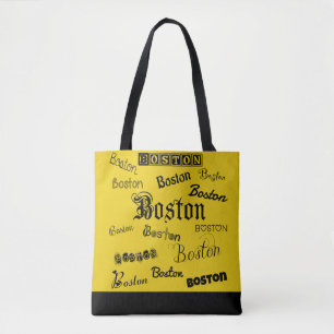 Bolsa Tote Fontes Pretas de Boston