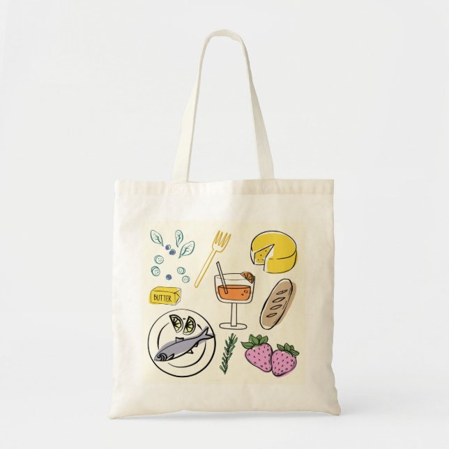 Bolsa Tote Foodie Minimalista (Frente)