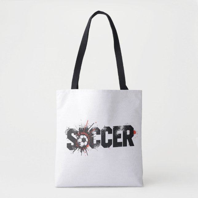 Bolsa Tote Football Is Life – Modern Soccer Typography Design (Frente)