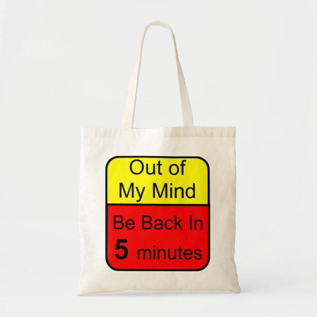 Bolsa Tote Fora de minha mente (Frente)