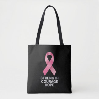 Bolsa Tote Força Coragem Esperança – Conscientização do Cânce