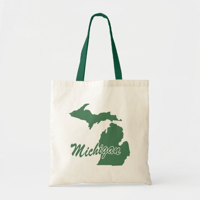 Bolsa Tote Forest Green State Michigan Tote Bag (Frente)