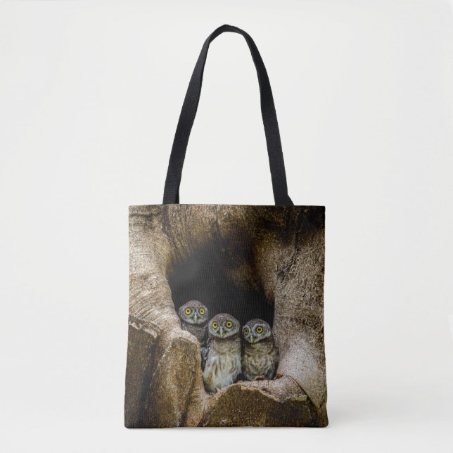 Bolsa Tote Forests | Three Owls Looking (Frente)