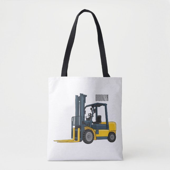 Bolsa Tote Forklift cartoon illustration (Frente)
