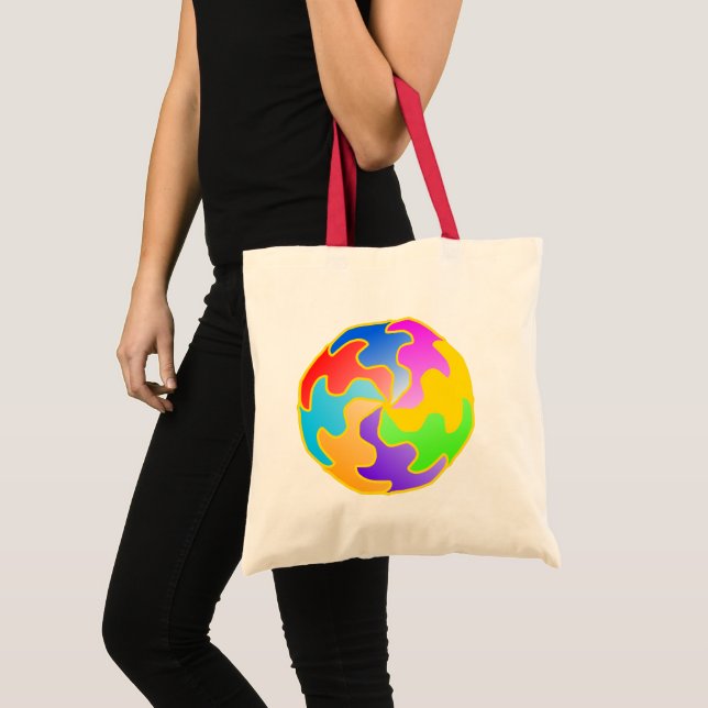 Bolsa Tote Forma de Círculo Abstrato (Frente (produto))