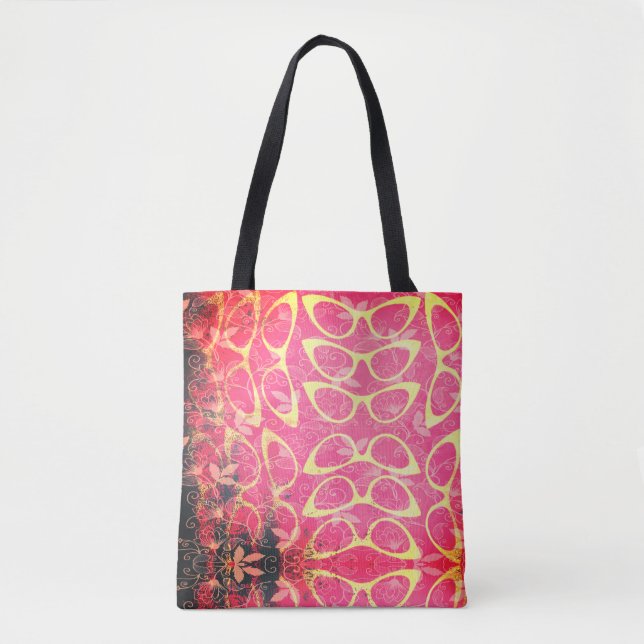 Bolsa Tote Forma floral feminino Funky dos vidros do olho de (Frente)