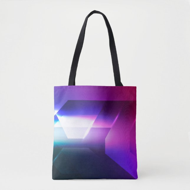 Bolsa Tote forma hexagonal, fundo abstrato, arte,  (Frente)