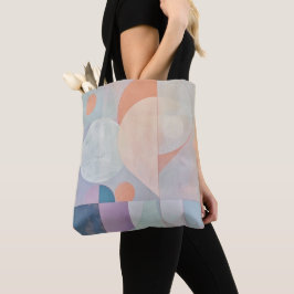 Bolsa Tote Forma Pastel Geométrica Abstrata Moderno de Meados