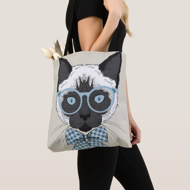 Bolsa Tote Forma Smart do gato Siamese (Close Up)