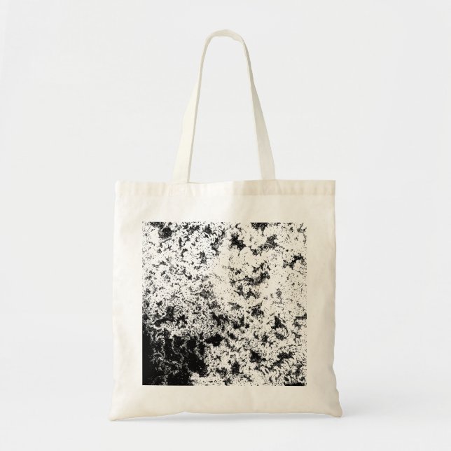 Bolsa Tote Formação de "Nuvens" de Terra Abstrata Preta e Bra (Frente)