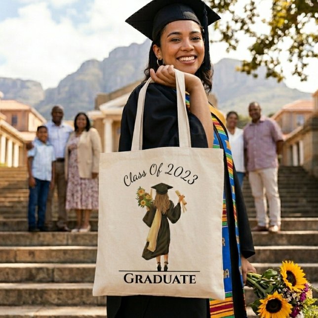 Bolsa Tote Formanda Menina Ano Personalizável (Criador carregado)
