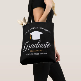 Bolsa Tote Formando Chic Classe Personalizada de 2025 Preto
