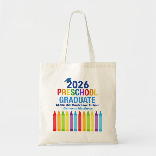 Bolsa Tote Formando Pré-Escolar 2026 Personalizado Fofo (Frente)