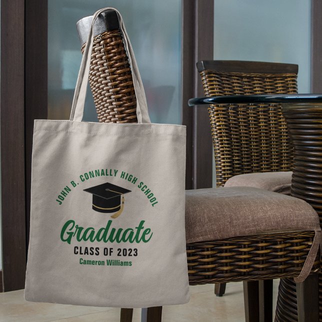 Bolsa Tote Formando Verde Personalizado para Graduação 2023 (Criador carregado)