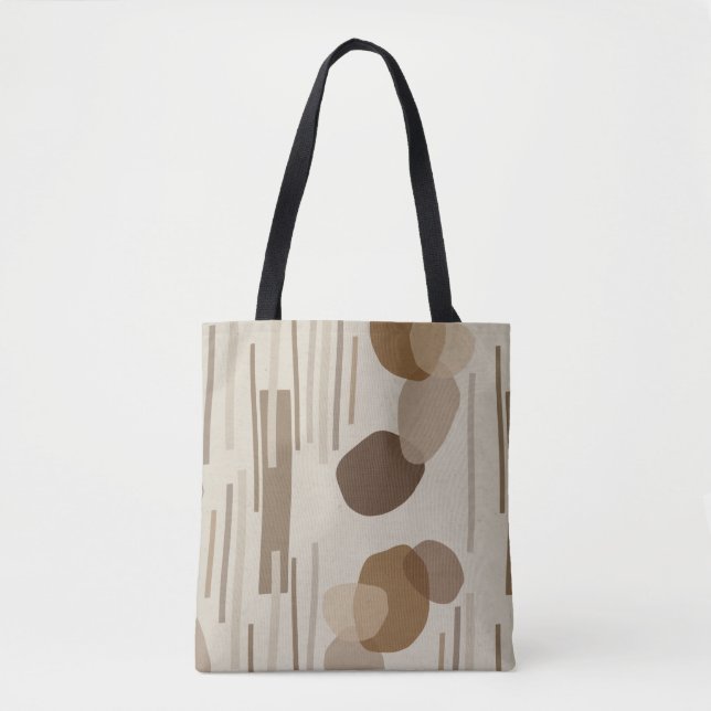 Bolsa Tote Formas abstrato Modernas de Terracotta (Frente)
