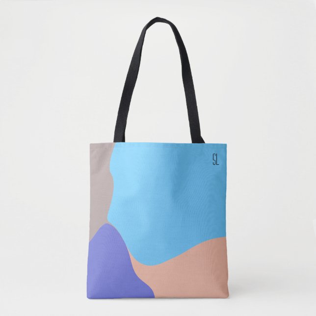 Bolsa Tote Formas abstrato orgânicas Personalizadas (Frente)