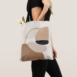 Bolsa Tote Formas de Abstrato neutro | Mínimo de arte moderna