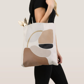 Bolsa Tote Formas de Abstrato neutro | Mínimo de arte moderna