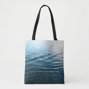 Bolsa Tote Formas de Fotografia da Abstrato de Água Azul