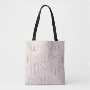 Bolsa Tote Formas Douradas: padrão moderno do século médio.