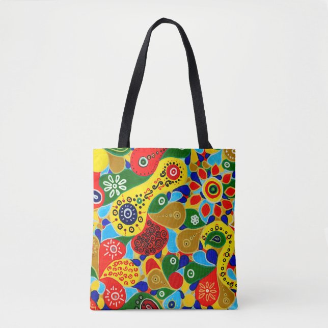 Bolsa Tote Formas e Formas Notáveis Abstrato Arte Original (Frente)