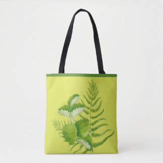 Bolsa Tote Formas em Verde numa Sacola